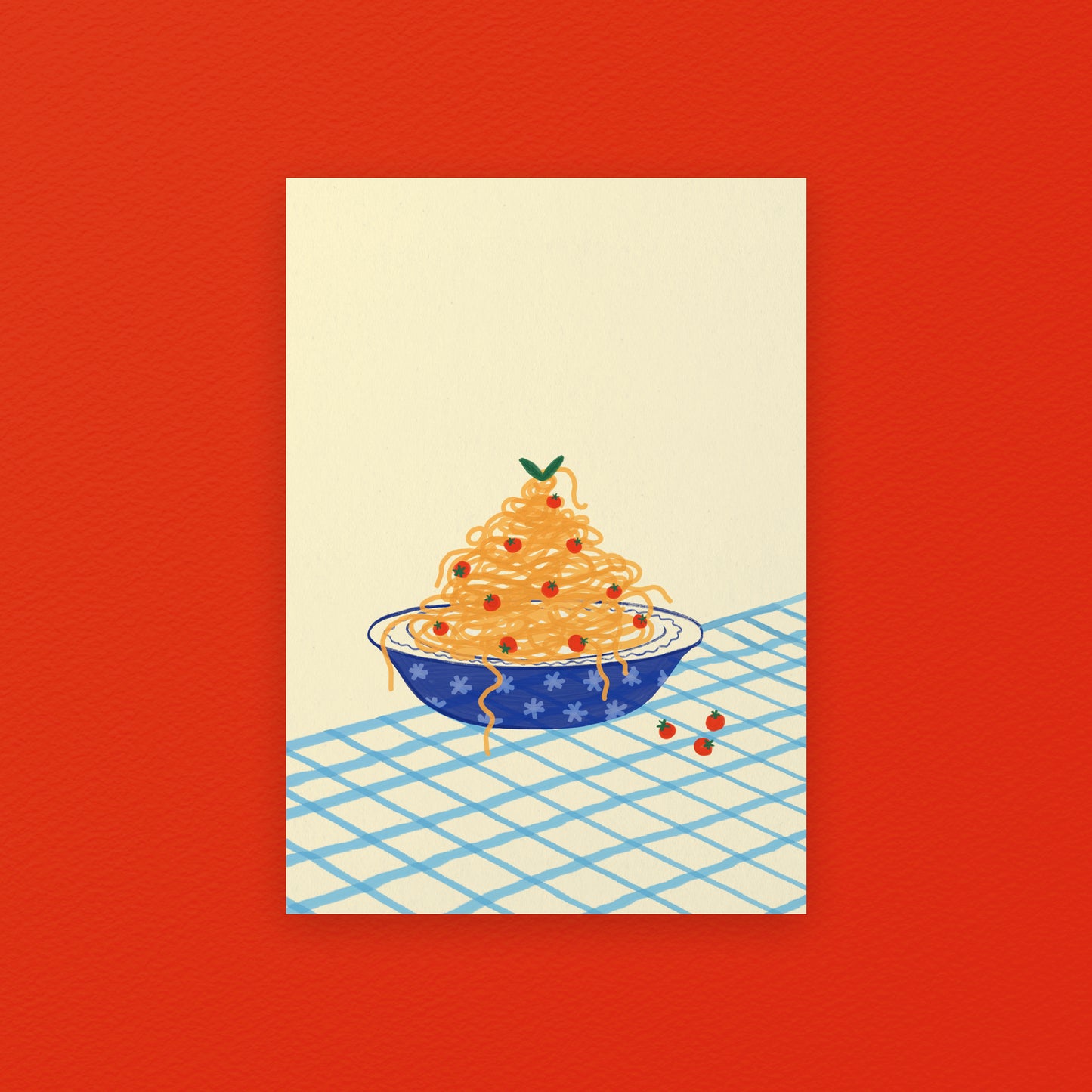 Hand drawn Spaghetti Bowl Art Print