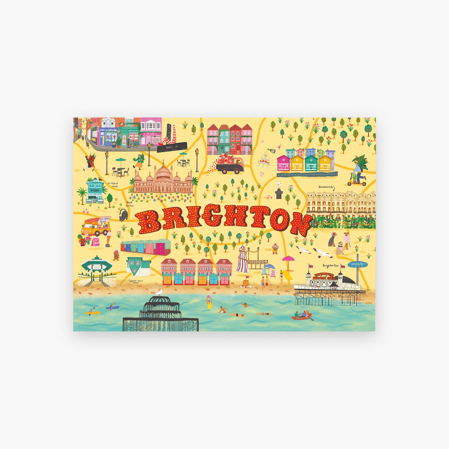 Brighton Map Giclée Art Print