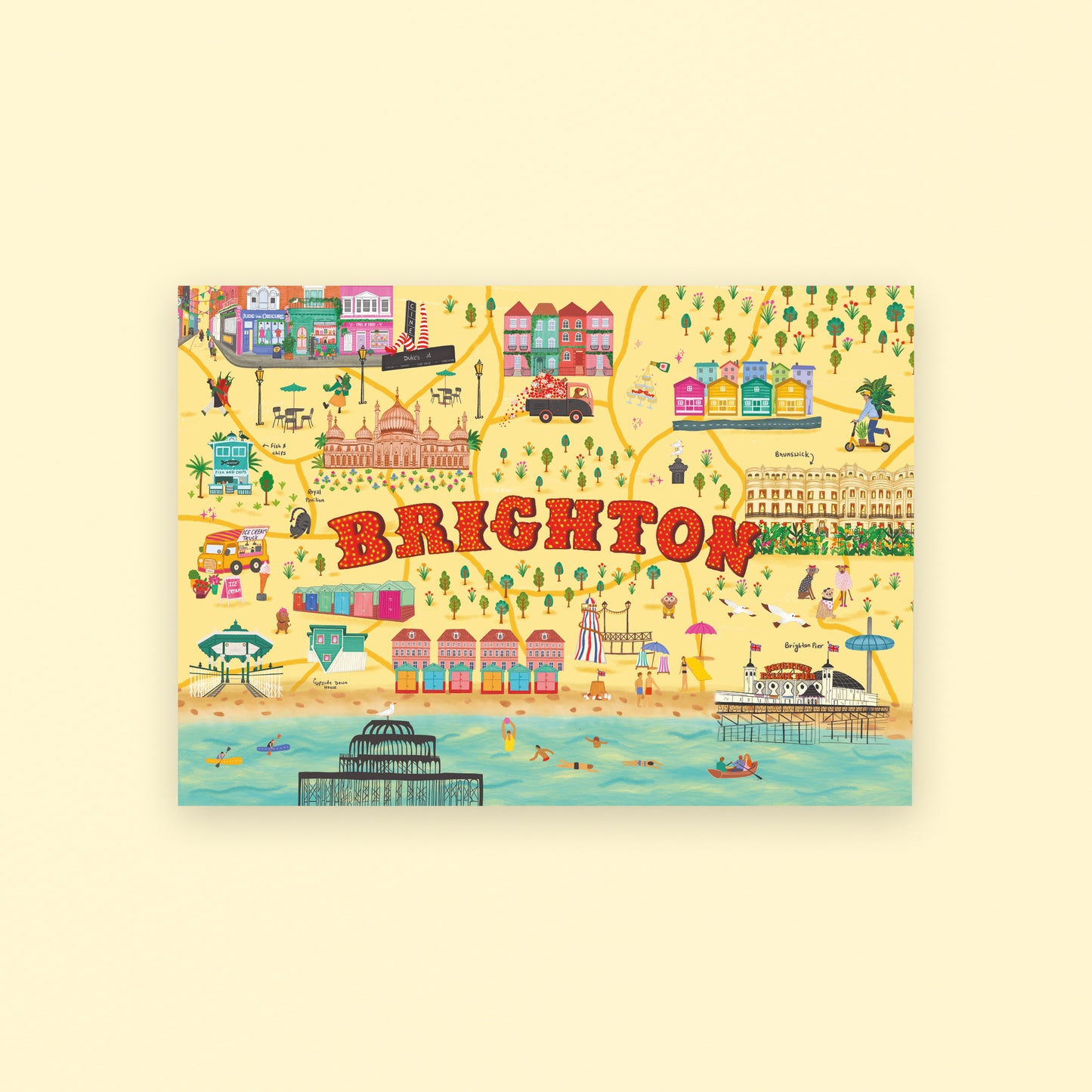Brighton Map Giclée Art Print