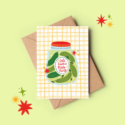 Let's Have a Pickle Party Birthday Greeting Card