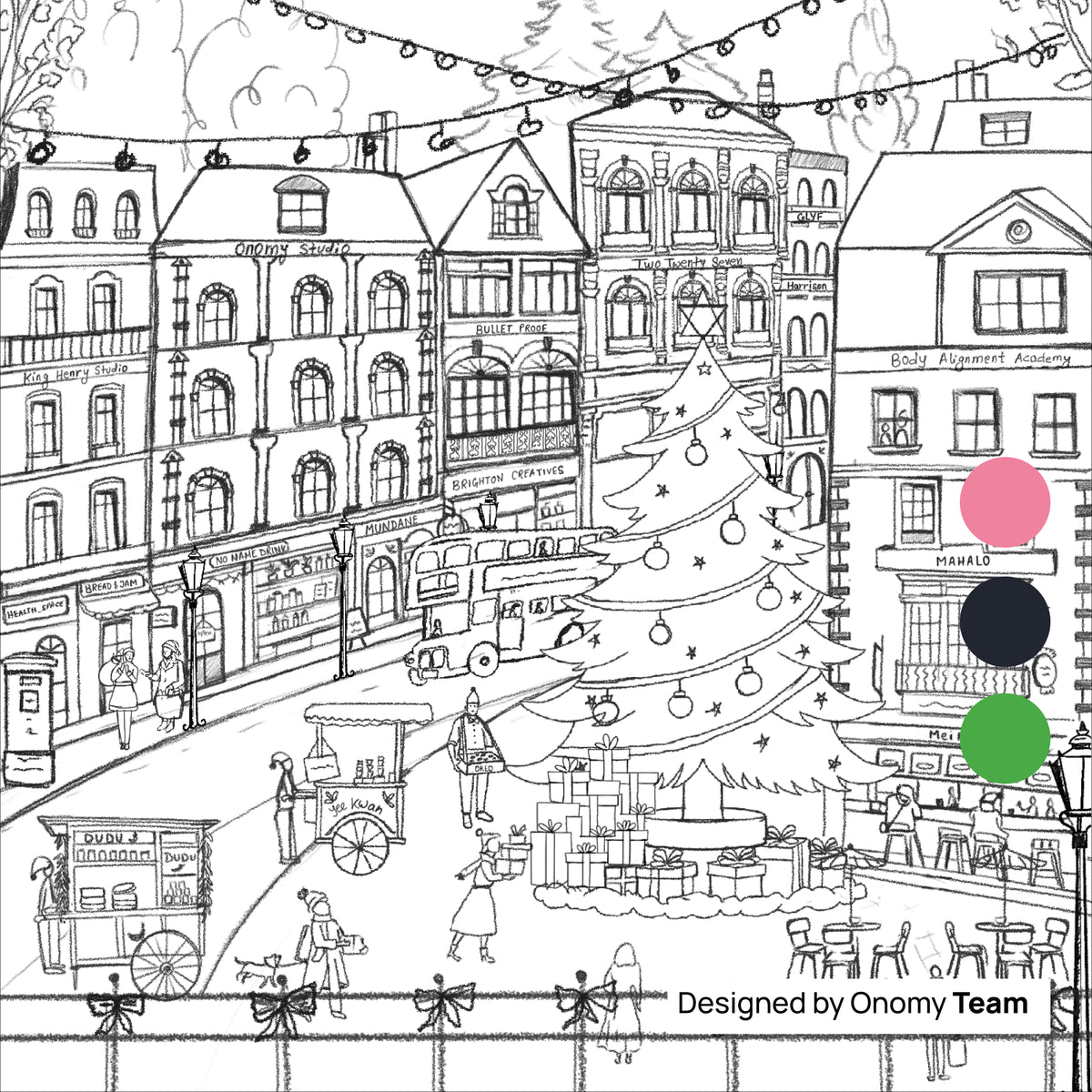 Christmas High Street Greeting Card – Festive Christmas Card