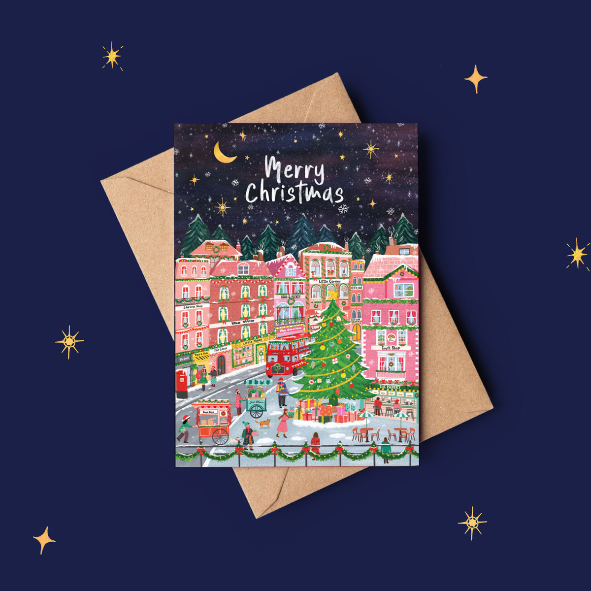 Christmas High Street Greeting Card – Festive Christmas Card