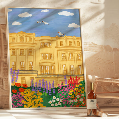 Brunswick Square Brighton Town House Giclée Art Print