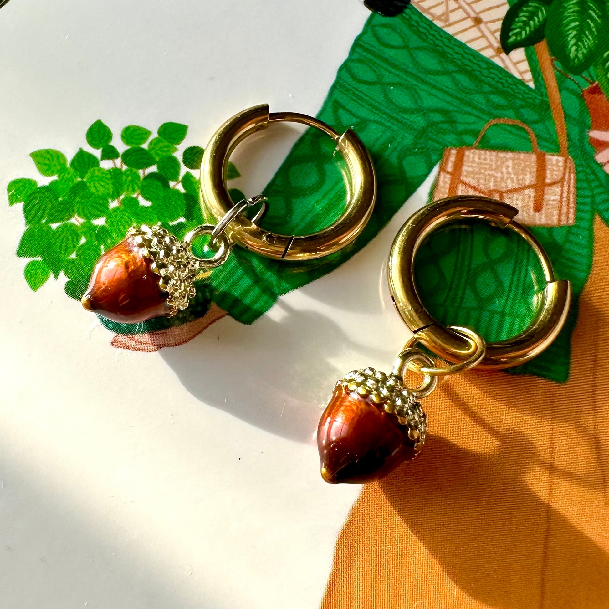 The Mundane Brighton Gift shop - Acorn earrings & Art print gift set - Autumn collection - Gifts for her - 5
