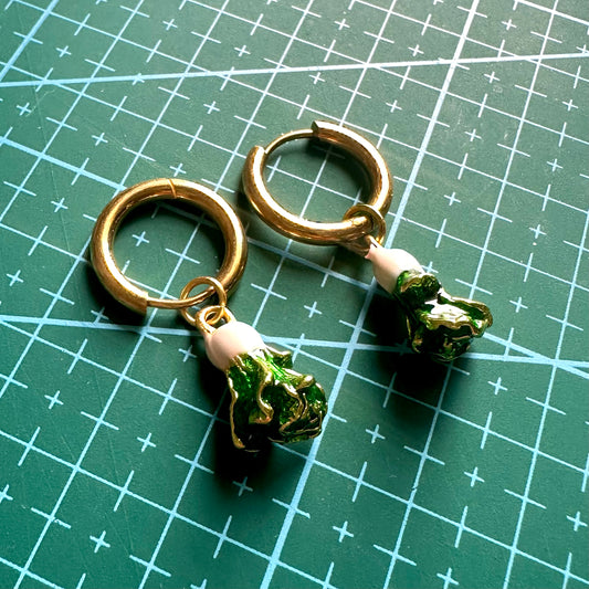 The Mundane Brighton Gift shop - Bok choy earrings- Gifts for her - gift for foodies