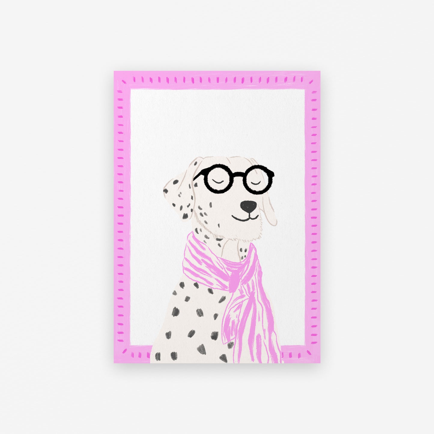 The Mundane Brighton Gift shop - Bookworm Dalmatian Dog Art Print - gift for dog lovers - gift for her - gift for him - dog collection - gift for birthday 