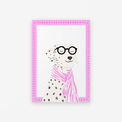 The Mundane Brighton Gift shop - Bookworm Dalmatian Dog Art Print - gift for dog lovers - gift for her - gift for him - dog collection - gift for birthday 
