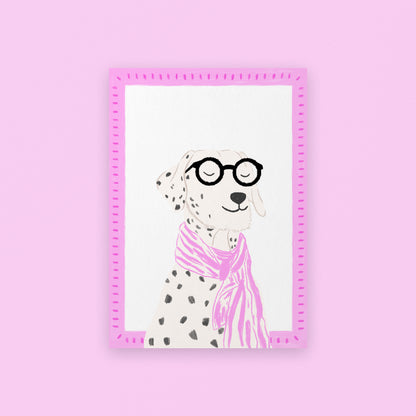 The Mundane Brighton Gift shop - Bookworm Dalmatian Dog Art Print - gift for dog lovers - gift for her - gift for him - dog collection - gift for birthday - 2