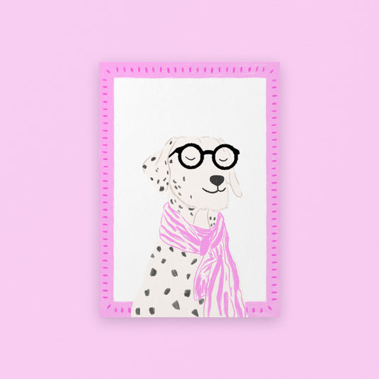 The Mundane Brighton Gift shop - Bookworm Dalmatian Dog Art Print - gift for dog lovers - gift for her - gift for him - dog collection - gift for birthday - 2