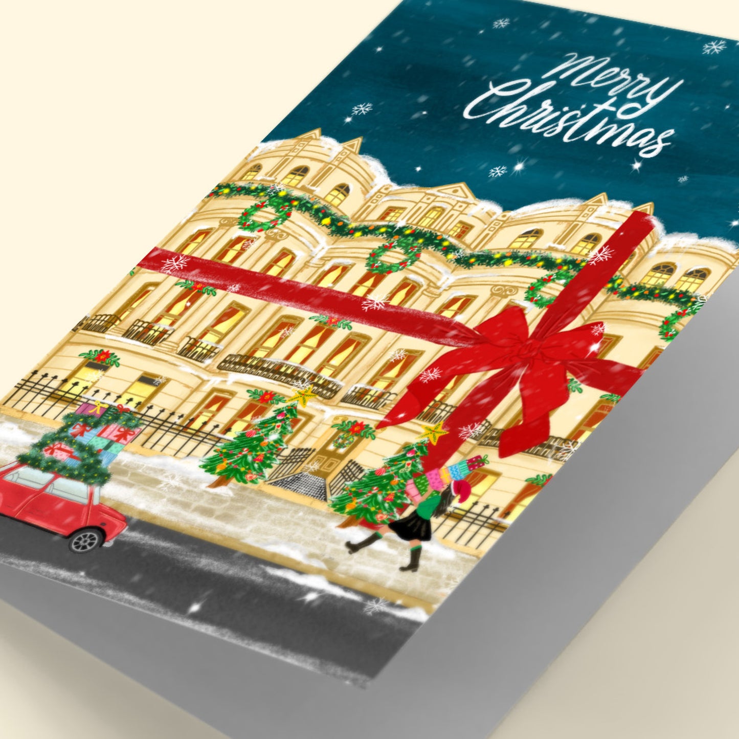The Mundane Brighton Gift shop - Brunswick Town House Brighton & Hove Christmas Card - Gift for Christmas - gift for her - gift for him