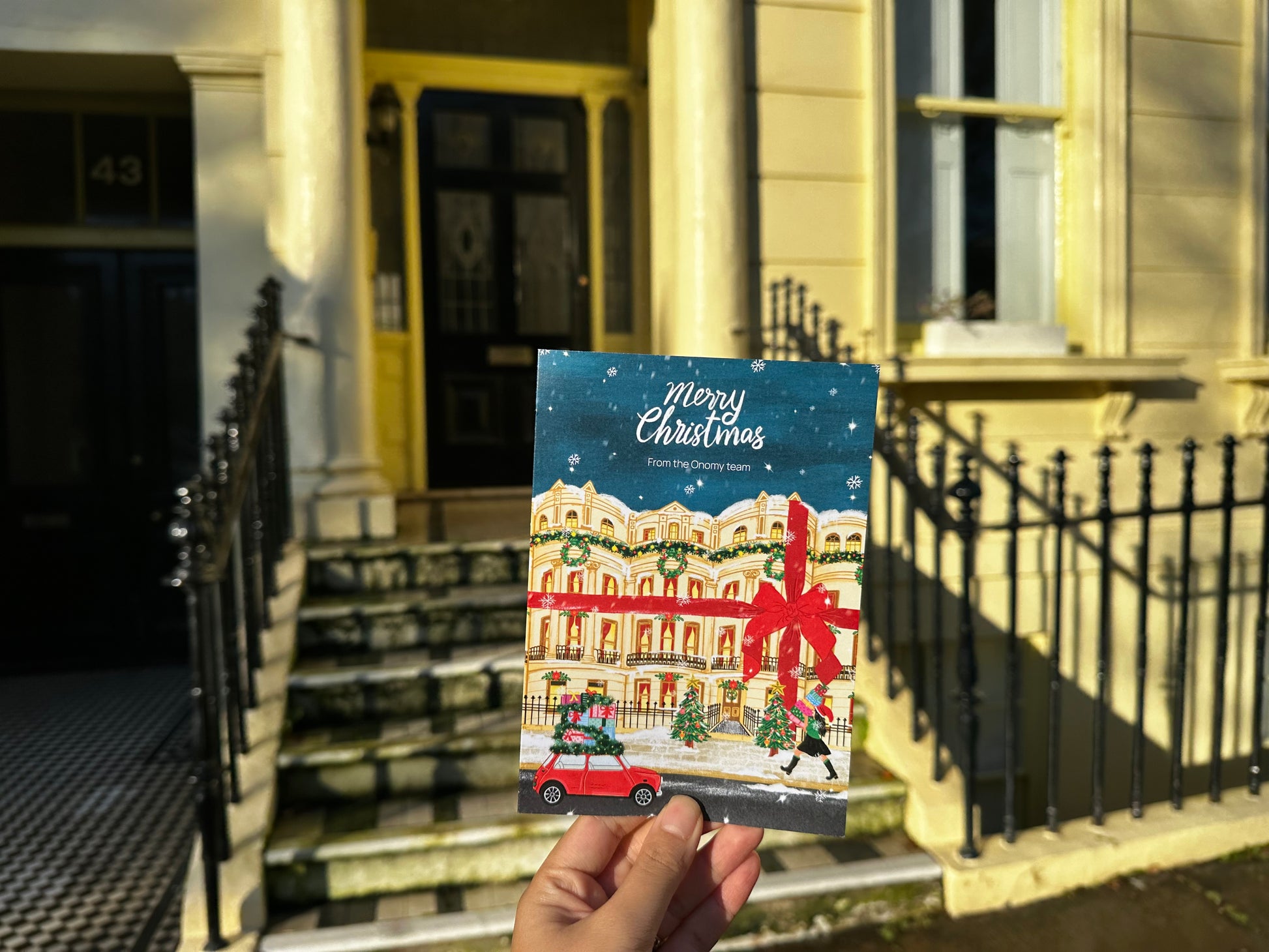 The Mundane Brighton Gift shop - Brunswick Town House Brighton & Hove Christmas Card - Gift for Christmas 2