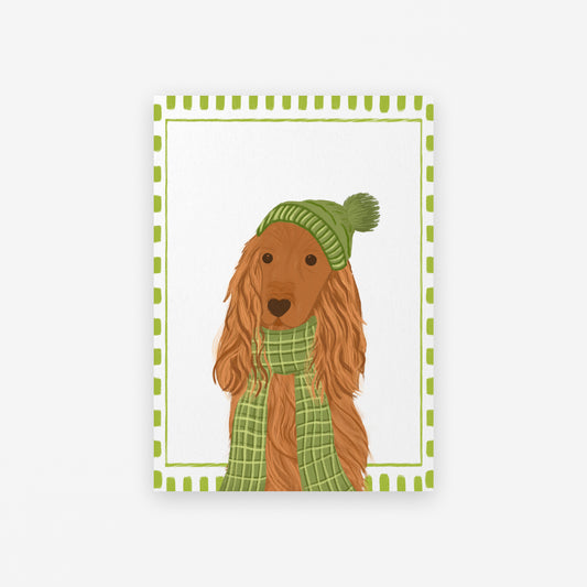 The Mundane Brighton Gift shop - Cocker Spaniel in knitwear Dog Art Print - gift for dog lovers - gift for her - gift for him - gift for birthday 