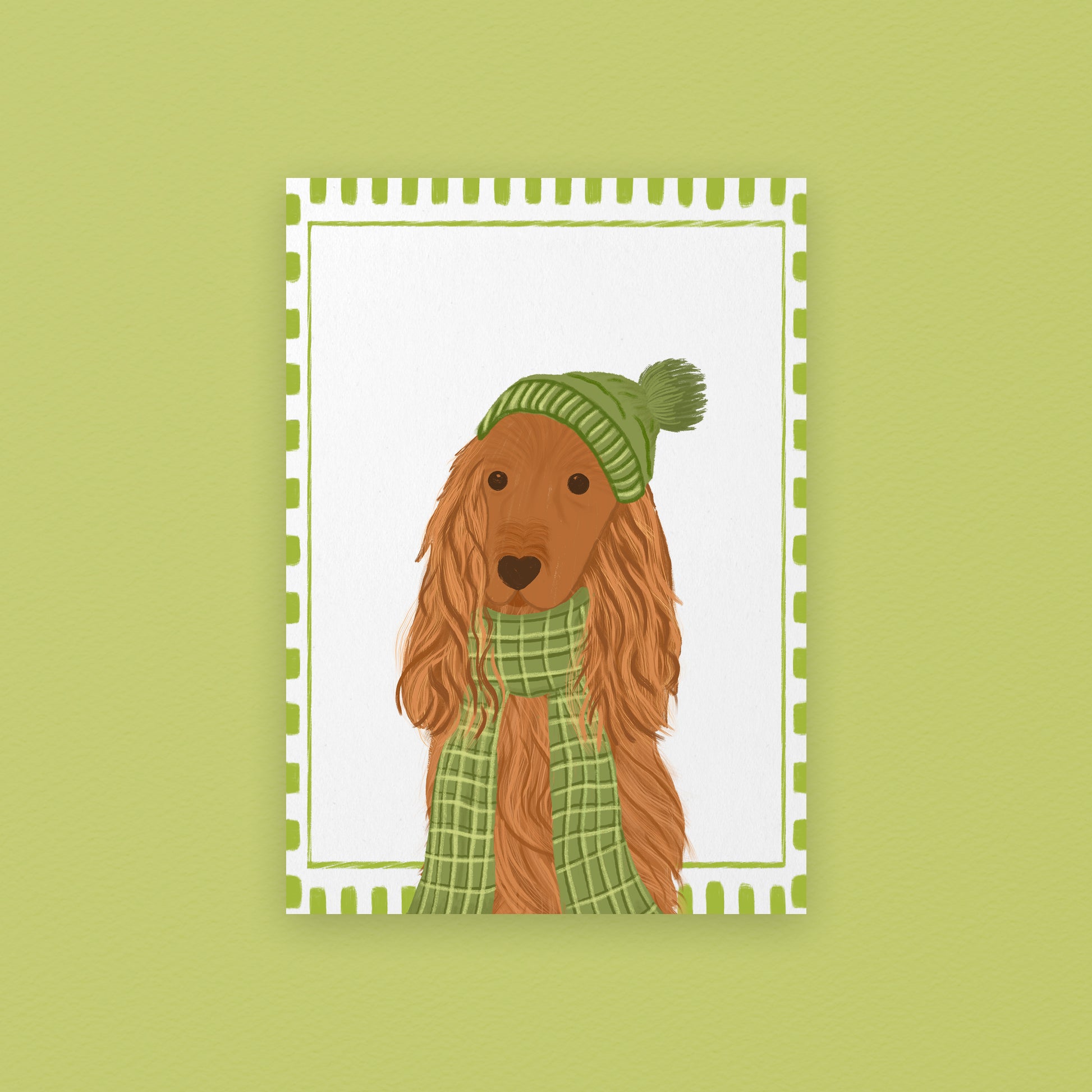 The Mundane Brighton Gift shop - Cocker Spaniel in knitwear Dog Art Print - gift for dog lovers - gift for her - gift for him - gift for birthday - 2