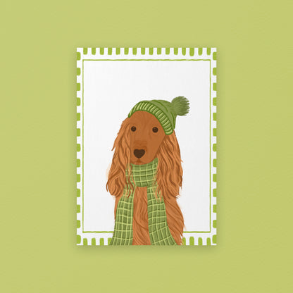 The Mundane Brighton Gift shop - Cocker Spaniel in knitwear Dog Art Print - gift for dog lovers - gift for her - gift for him - gift for birthday - 2