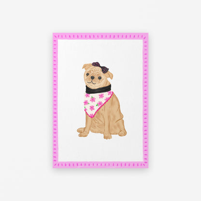 The Mundane Brighton Gift shop - Pug Dog Art Print  gift for dog lovers - gift for her - gift for him - dog collection - gift for birthday 