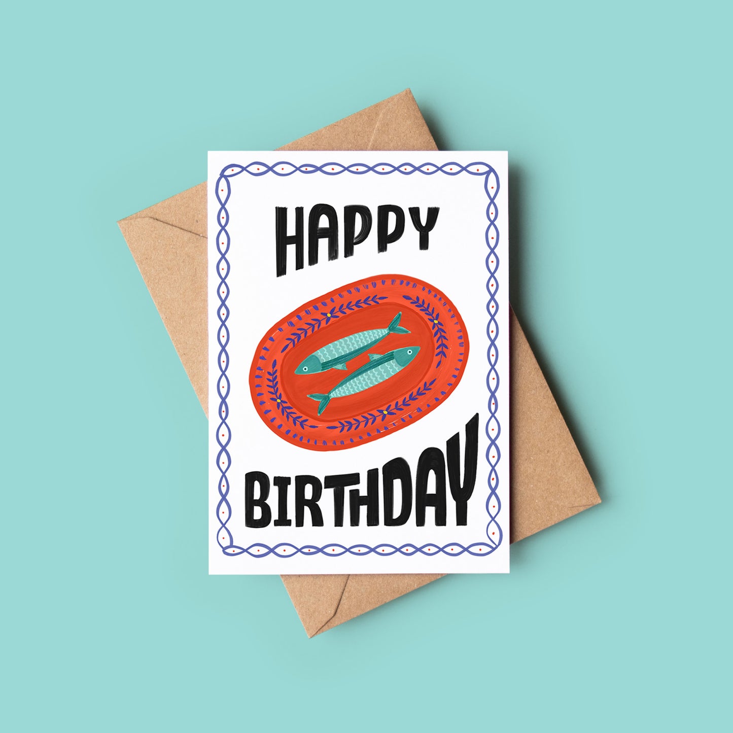 Fish Tin Happy Birthday Greeting Card