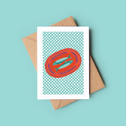 The Mundane gift shop - Fishy Birthday Greeting card - Foodie collection - Gift for her - gift for foodies - gift for Birthday - Birthday Greeting card