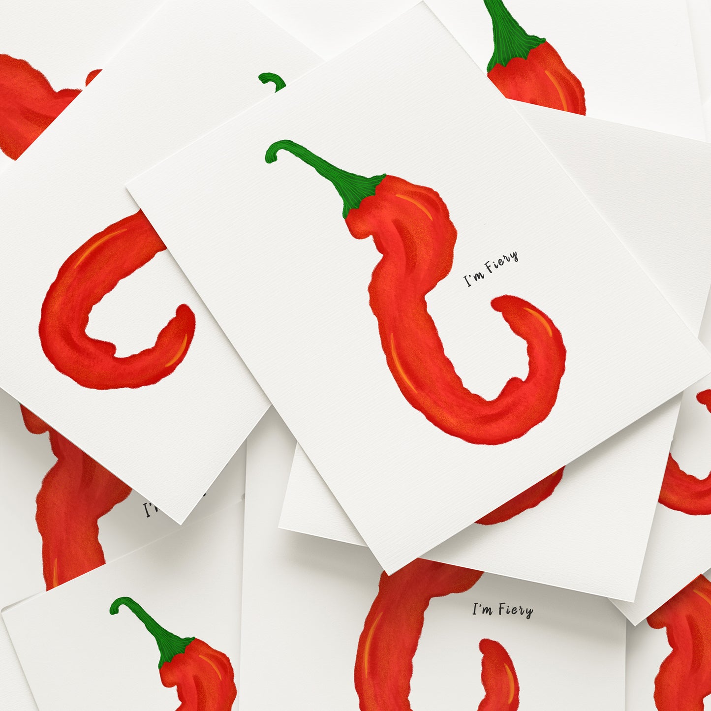 The Mundane gift shop - I'm fiery chilli art print - HOT HOT Chilli collection - Gift for her -  gift for foodies - Gift for birthday