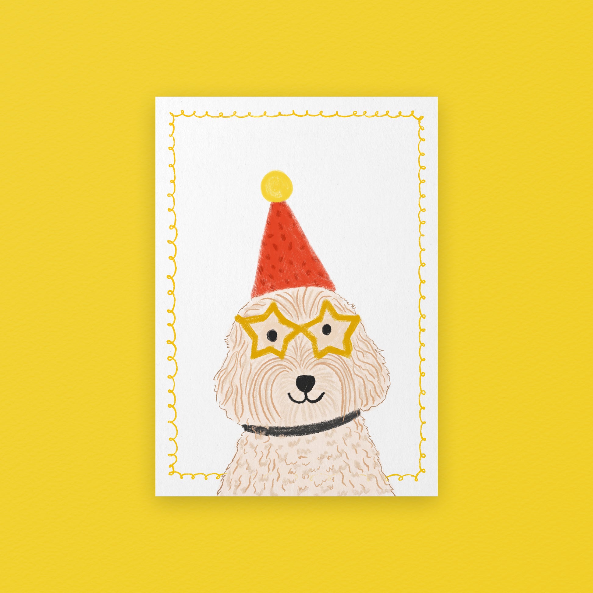 The mundane Brighton gift shop - Ready for the Party Dog Art Print- Dog collection - Gift for dog lovers - gift for birthday - gift for him - gift for her - 2
