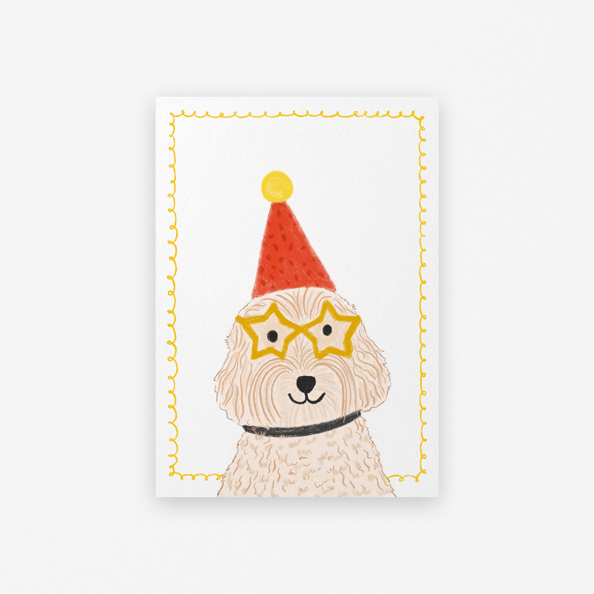 The mundane Brighton gift shop - Ready for the Party Dog Art Print  & greeting card- Dog collection - Gift for dog lovers - gift for birthday - gift for him - gift for her - 3
