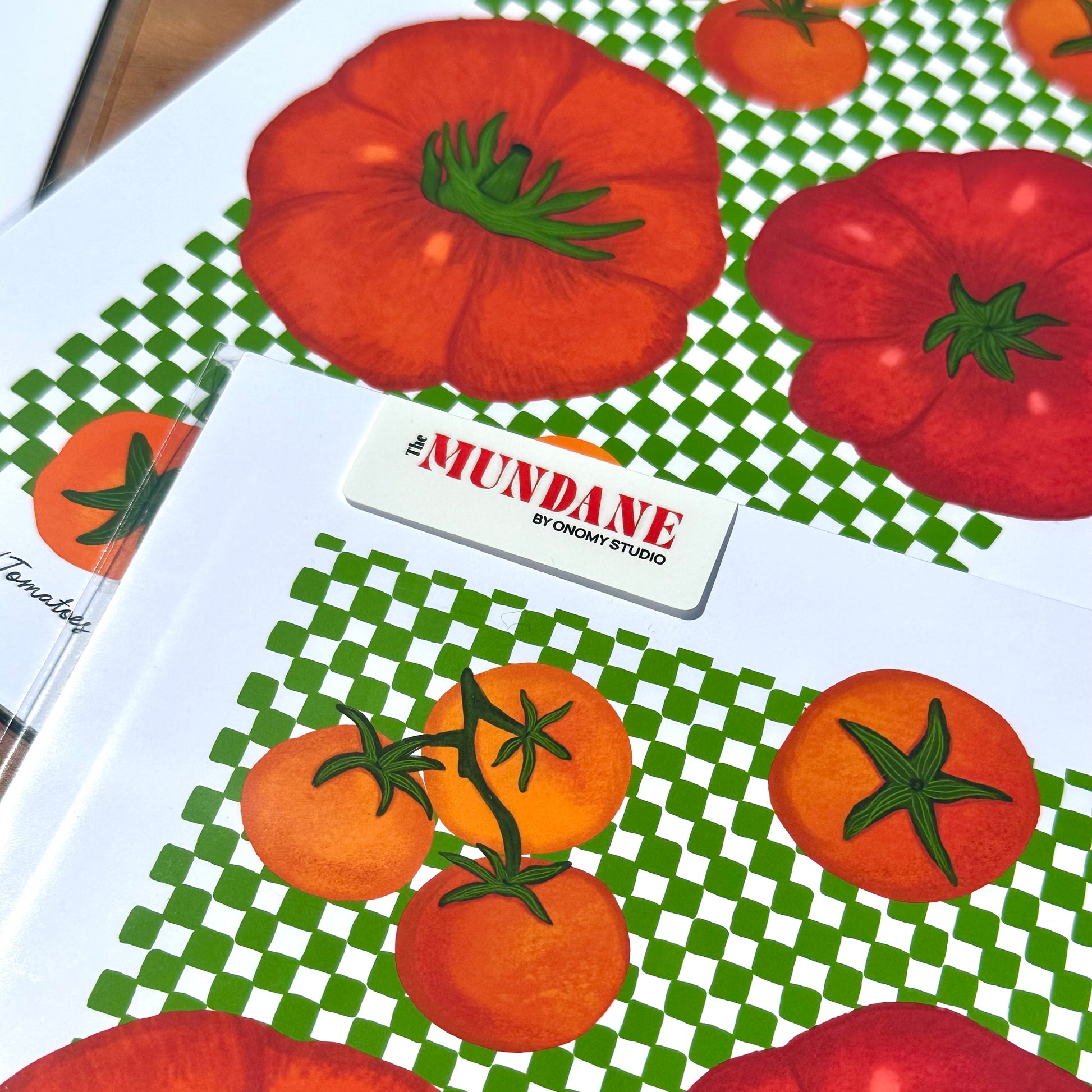 Tomato print for kitchen framed on wall, Mediterranean summer illustrated wall art for food lovers
