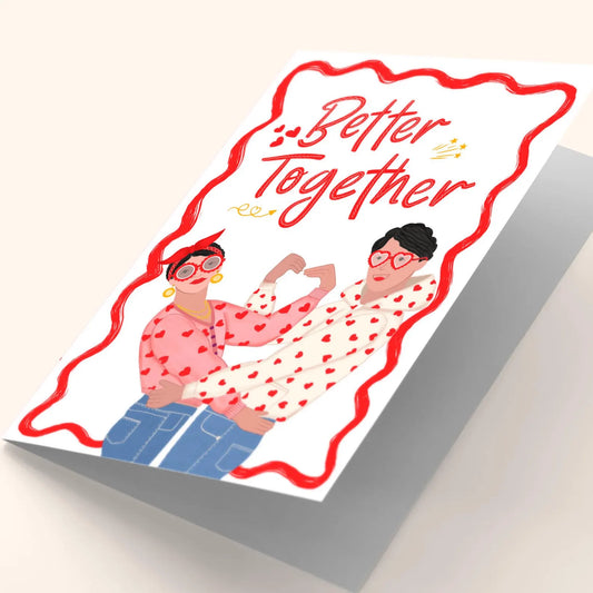 Better Together Lovers Greeting Card