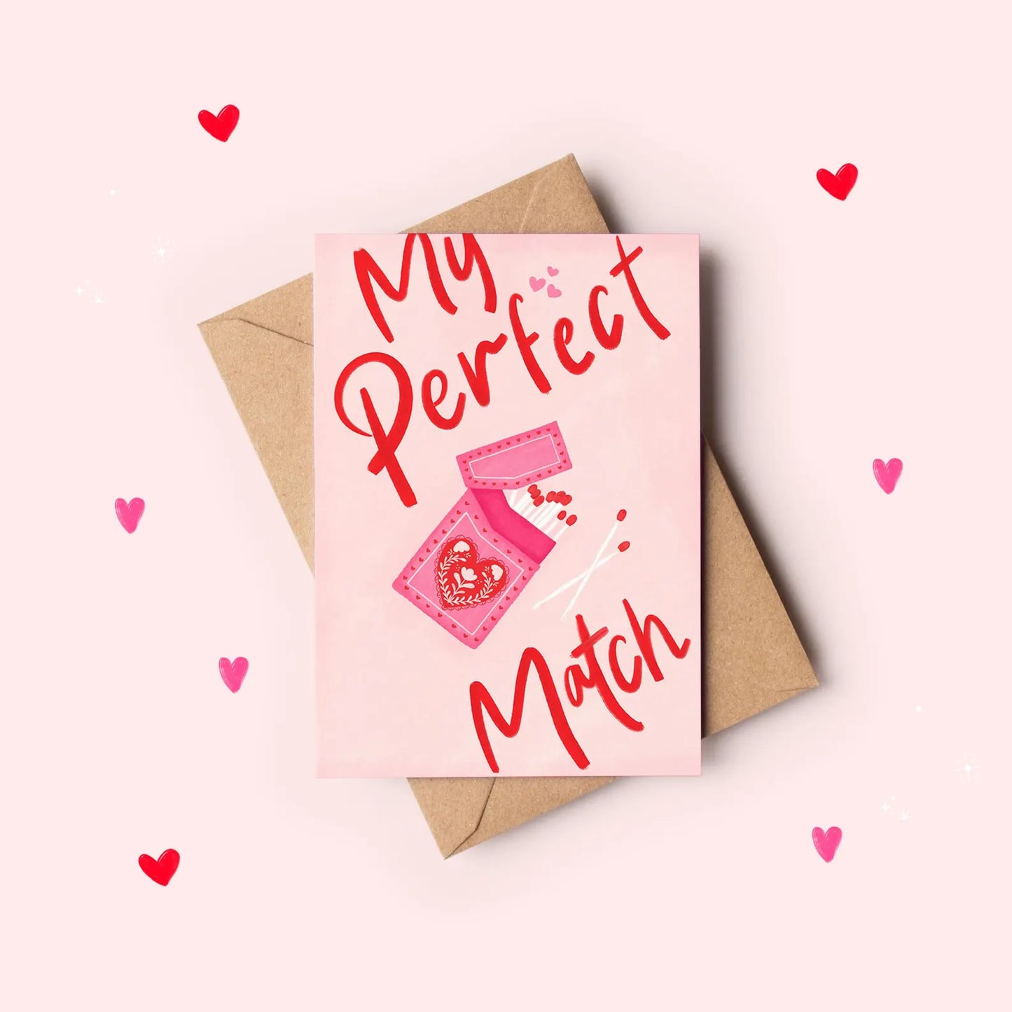 My Perfect Match Illustration Greeting Card