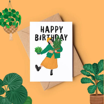Autumn Plant Mum Birthday Card
