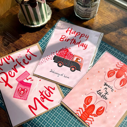 My Perfect Match Illustration Greeting Card
