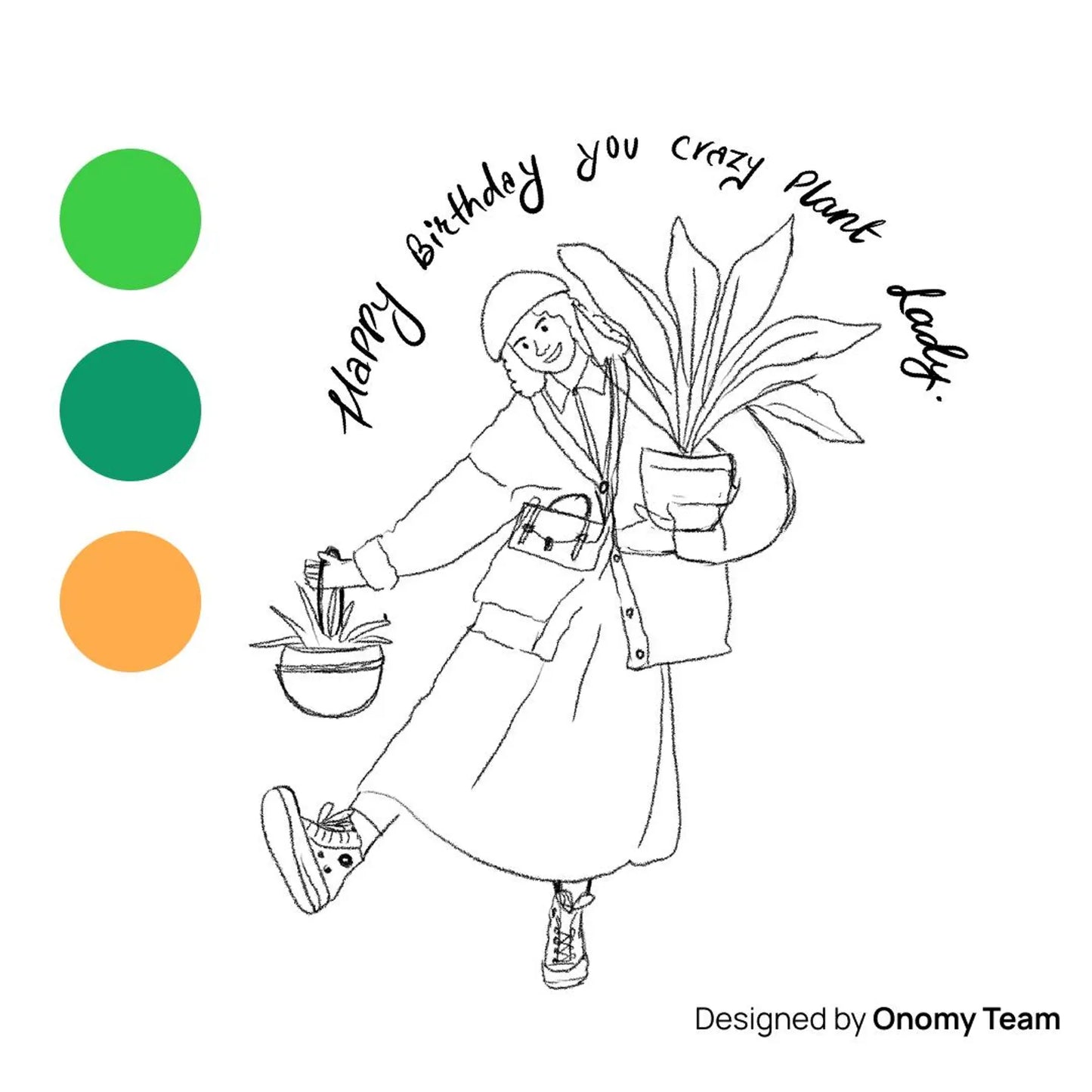 Crazy Plant Mum Birthday Card
