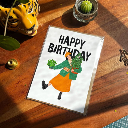 Autumn Plant Mum Birthday Card
