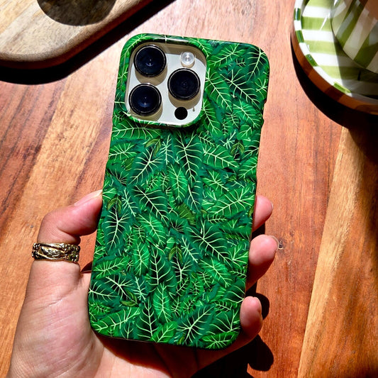 Botanical leaf Phone Case for iPhone 11 12 13 14 Pro Max & Samsung S22 S23 House Plant Pattern Case