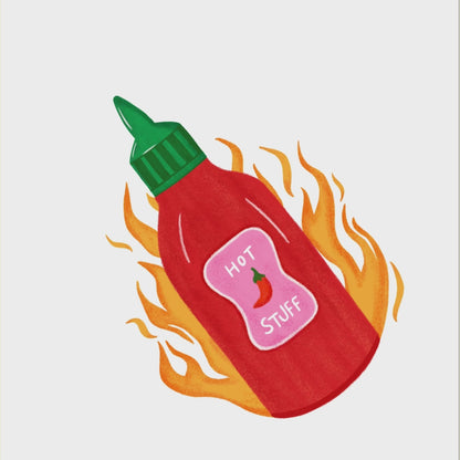 Hot Stuff Chilli Vinyl Sticker