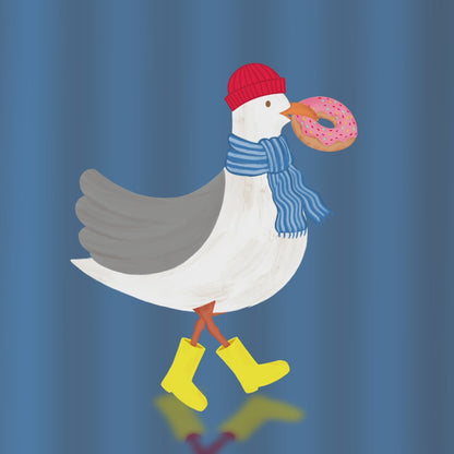 Seagull Donut Heist Vinyl Holographic Sticker