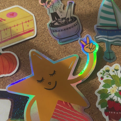 In a Pickle Vinyl Holographic Sticker