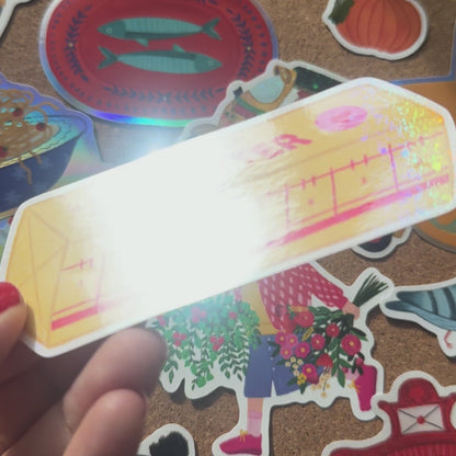 Salted Butter Vinyl Rainbow Glitter Sticker