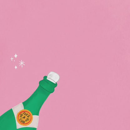 Pop It Like It’s Hot Champagne Greeting Card | Funny Celebration Card for Birthdays, Weddings & Achievements