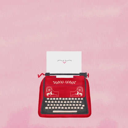 Typewriter Birthday Card | Emily Brontë Quote Greeting Card | “Whatever Our Souls Are Made Of, His and Mine Are the Same” - A6 Card