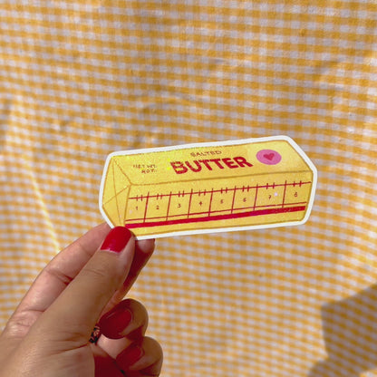 Salted Butter Vinyl Rainbow Glitter Sticker
