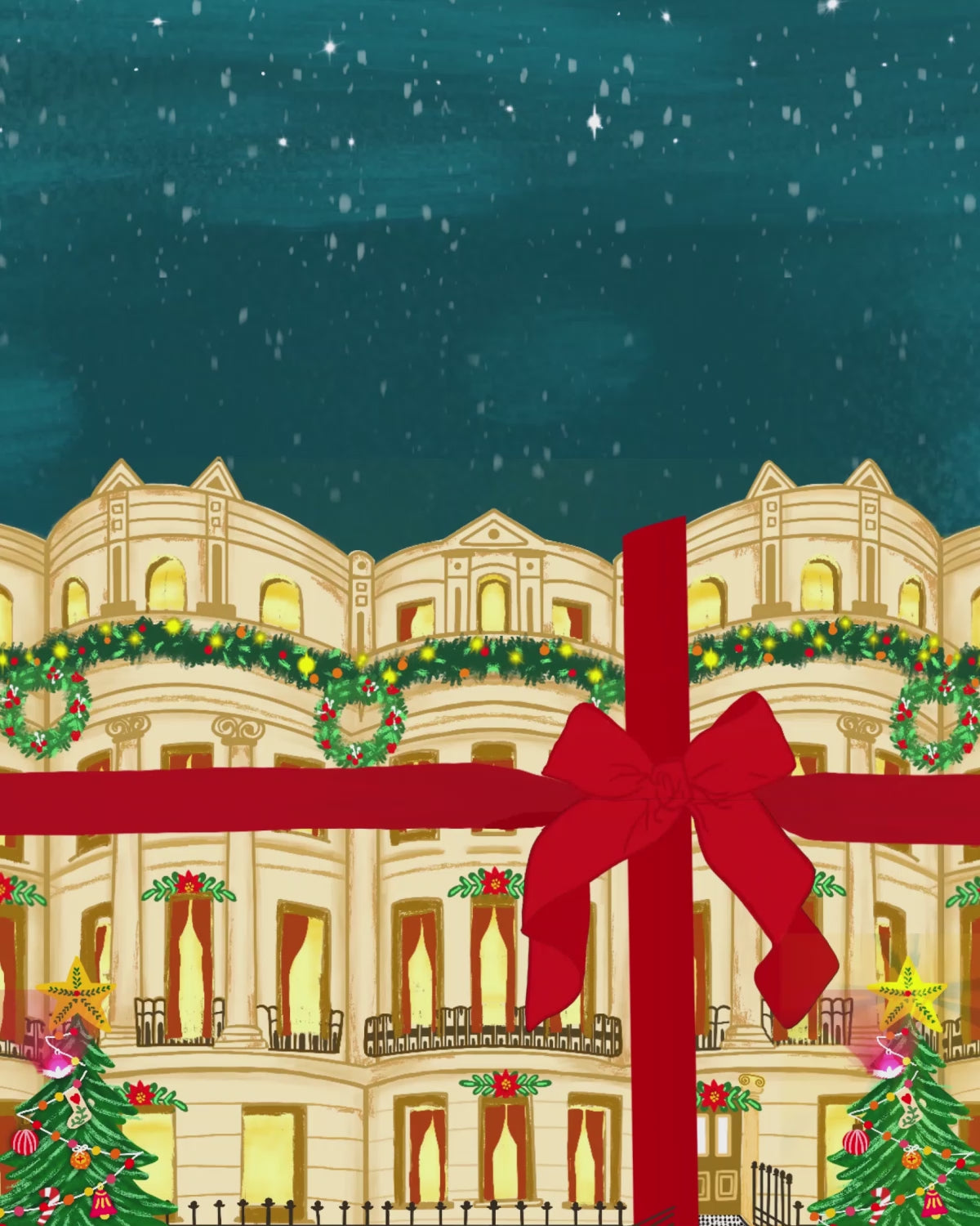 The Mundane Brighton Gift shop - Brunswick Town House Brighton & Hove Christmas Card - Gift for Christmas - gift for her